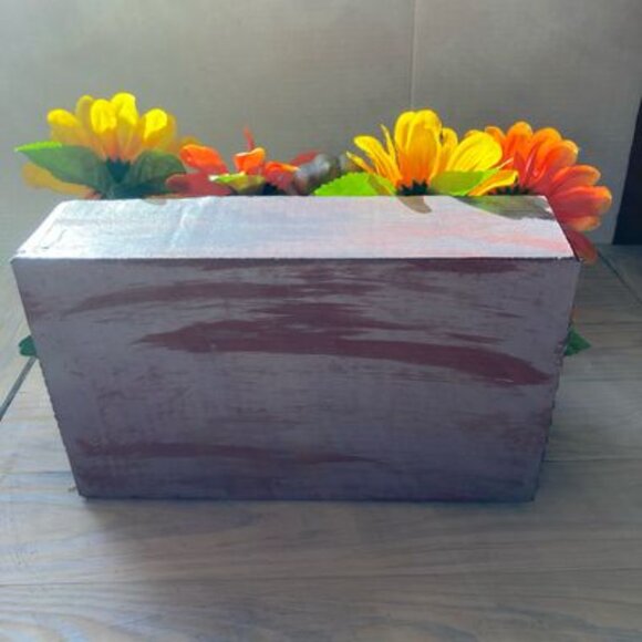 Table Centerpiece Fall Harvest Floral Box Thanksgiving Fall Leaves and Pumpkins - Picture 10 of 14